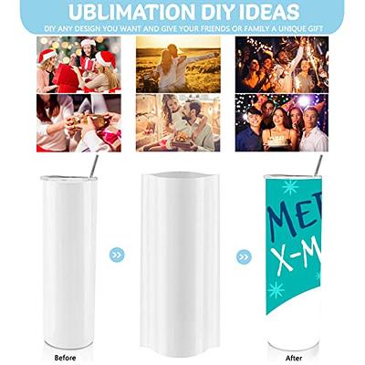 VEVELU 4 Pack Sublimation Tumblers 20 oz Skinny Straight Stainless