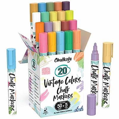 Funcils 10 Extra Fine Tip Chalk Markers for Chalkboard Signs, Blackboard,  Window, Labels, Bistro, Glass, Car (10 Pack, 1mm) - Wet Wipe Erasable Ink  Chalk Board Markers, Liquid Chalk Pens 