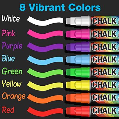  Jumbo Chalk Window Markers for Cars Glass Washable - 8 Colors  Liquid Chalk Markers Pen with 10mm Wide Tips, Chalkboard Markers, Window  Paint Markers for Car Windows, Auto, Blackboards, Windshield 