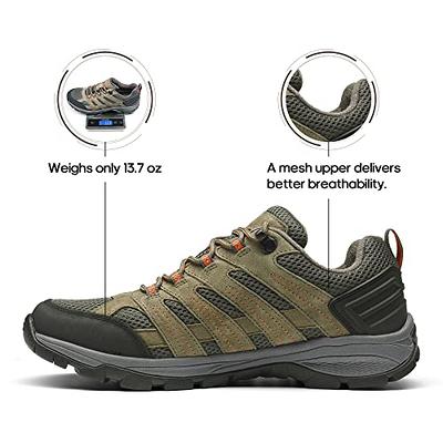 NORTIV 8 Men's Low Top Waterproof Hiking Shoes Trekking Trails Outdoor Work  Shoes