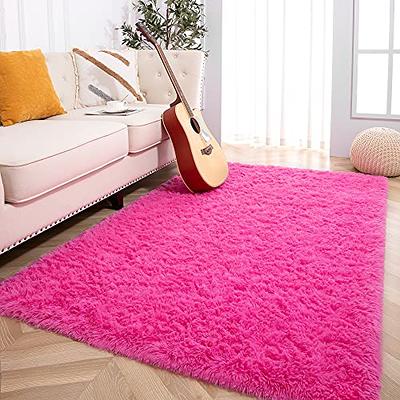 Fluffy Faux Fur Rug Shaggy Sheepskin Area Small Rug For Bedroom Fuzzy Carpet  For Living Room 2x3 Ft, Purple