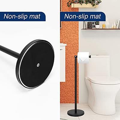 Kitsure Toilet Paper Holder Wall Mount - Sturdy Round Matte Black Toilet  Paper Holder for Mega Roll, Premium 304 Stainless Steel Toilet Paper Roll