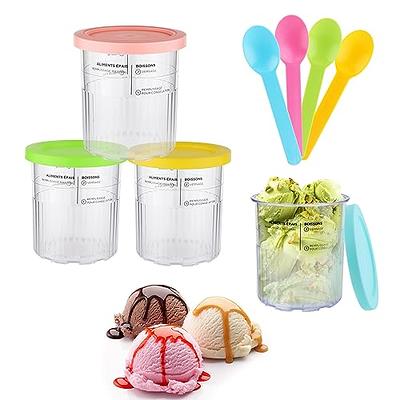 Replacement for Ninja Creami Pints and Lids - NC501, with Ninja NC501 NC500  Series Creami Deluxe ice Cream Makers, Creami Pint Containers with Leak  Proof Lids, Dishwasher Safe - Yellow 