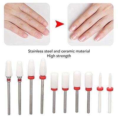 MelodySusie 10 Pcs Nail Sanding Caps Nail Drill Bits 180 Fine Grit for Foot  File Callus Remover Manicure Pedicure Nail Polishing Burr Home Salon 