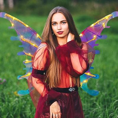 Fairy Wings Adult Light Up Butterfly Wings For Girls Sparkle Led Halloween Costume Angel Wings For Kids