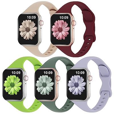  Designer Sport Band Compatible with Apple Watch iWatch Bands  38mm 40mm 41mm 42mm 44mm 45mm 49mm Men Women, Soft Silicone Strap  Wristbands