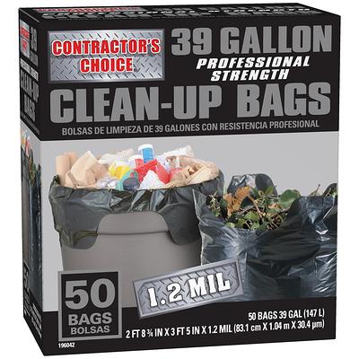 Do it 42 Gal Flap Tie Contractor Black Trash Bags, 20 ct