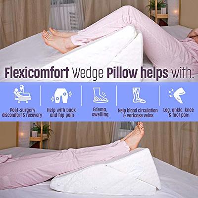 Large Elevating Leg Wedge Pillow for Back Hip Knee Pain Sleeping Reading  Resting