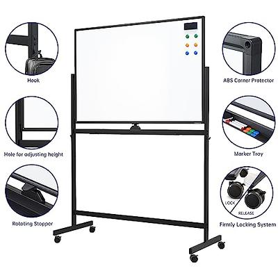 DexBoard Magnetic Mobile Whiteboard/Height Adjustable Dry Erase