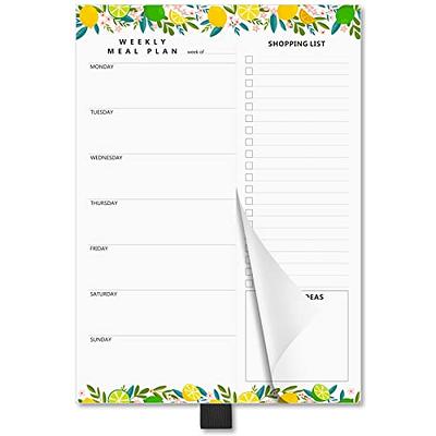 bloom daily planners Weekly Meal Planning Pad - Magnetic Hanging  Refrigerator Menu Planner with Tear-Off Sheets & Perforated Grocery  Shopping Lists 