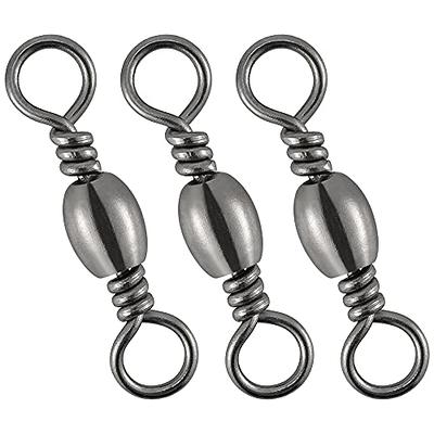 Laxygo 30pcs/Pack Cork Screw Swivel Fishing Swivel Snap Swirl