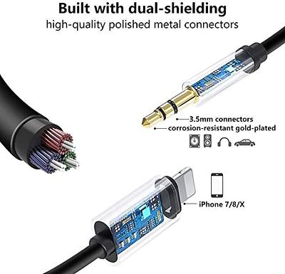 WLTASUY [Apple MFi Certified] 3.3FT Lightning to RCA Cable Audio Aux  Adapter, 2-Male Y Splitter Audio Cord Compatible with iPad, iPhone 13 Pro  for