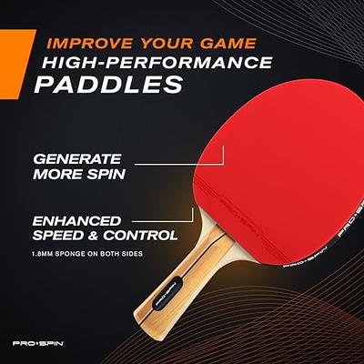 PRO-SPIN All-in-One Portable Ping Pong Set with Retractable Net,  High-Performance Ping Pong Paddles, 2-Player Set, Indoor & Outdoor Game