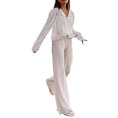 Lizxun Women 2 Piece Linen Pants Set Summer Casual Outfits India