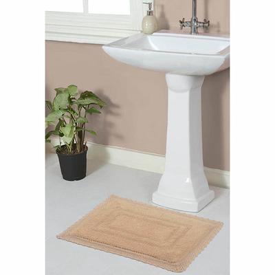 HOME WEAVERS INC Classy Bathmat Beige Cotton 3-Piece Bath Rug Set  BCL3PC172021LI - The Home Depot