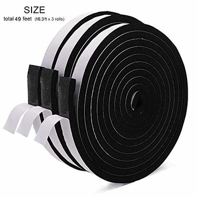 Jucoan 49 Feet Weather Stripping Foam Insulation Tape, 1 Inch Wide x 1/2  Inch Thick Self Adhesive Foam Seal Tape, High Density Door Seal Strip  Window Insulation Soundproof Tape - Yahoo Shopping