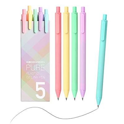 Terdey Gel Pens Set Cute Pens, Kawaii School Supplies Retractable Gel Ink  Black Novelty Pens with 1 Pack Color Highlighter Suitable for School Home  Office Writing Fine Point 0.5mm(6 Pieces) (Brown) 