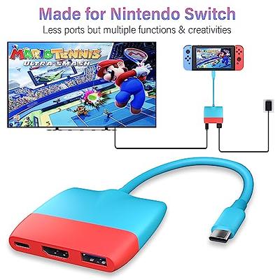 USB C Hub, USB C to HDMI Multiport Adapter 4K Video USB 3.0 Port, PD  Charging Portable Dock Compatible with MacBook, iPhone 15 Pro, Nintendo  Switch