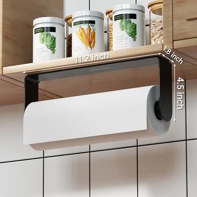 Mbillion Paper Towels Holder Under Cabinet Wall Mount and Self-Adhesive  Paper Towel Rack for Kitchen Premium Grade SUS304 Stainless Steel Black -  Yahoo Shopping