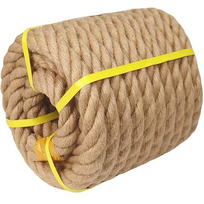 Twisted Manila Rope - 1 Inch × 100 Feet - Thick Hemp Rope