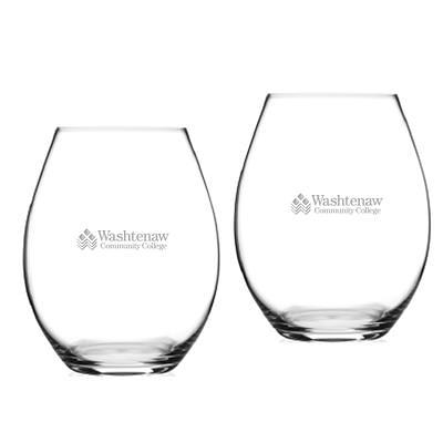 College Wine Glasses, College Stemless Wine Glass