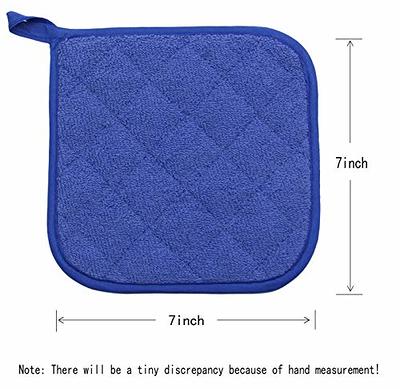 Cotton Pot Holders Cotton Made Machine Washable Heat Resistant Everyday  Kitchen Basic Terry Pot Holder, Hot Pads, Trivet for Cooking and Baking Set  of