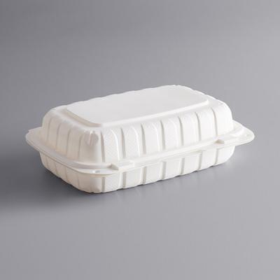 Dart 72HT1 7 x 4 x 2 White Foam Hinged Lid Hot Dog Container - 500/Case