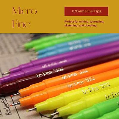 Uchida Le Pen 0.3mm Fine Point Markers Set 4 or 10 Assorted Colors