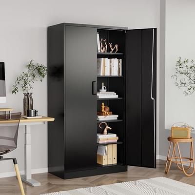 SISESOL Metal Storage Cabinet with Doors and Shelves, 71 Tool Storage  Cabinet- Garage Cabinets and Storage System Kitchen Pantry Storage Cabinet  with