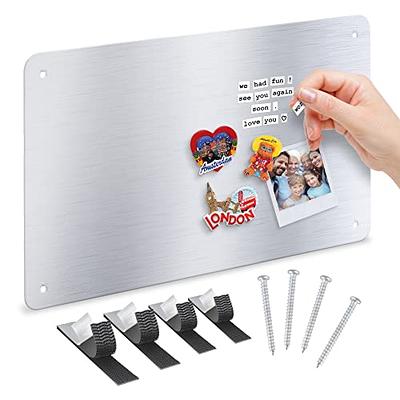  ZDZBLX Magnetic Board Frameless Stainless Iron Board Strips,  Magnetic Strips with Adhesive Backing Bulletin Board Bar Strip Memo Magnet  Board with 10pcs Colorful Magnet for School Office Home (4pcs) : Home