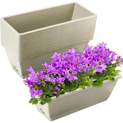Box Of 12 Rectangular Plastic Storage Container With Pots