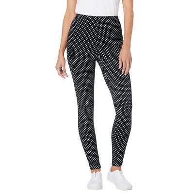 Plus Size Women's Stretch Cotton Printed Legging by Woman Within in Black  Dot (Size 5X) - Yahoo Shopping