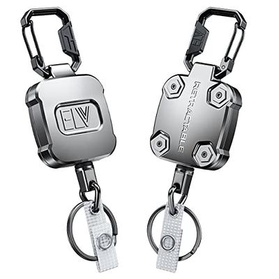 ELV Heavy Duty Retractable Keychain with Magnetic Closure and