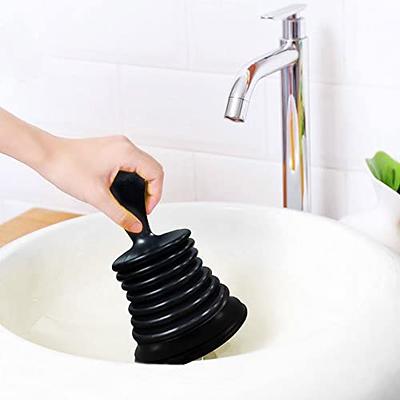 Mini Sink Plunger with Ergonomic Handle, Kitchen Drain Plunger, 4.5 X 4.5  X 7.