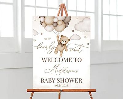 We Can Bearly Wait Baby Shower Decorations for Girl, Bear Baby