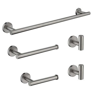 5 Pieces Bathroom Hardware Accessories Set with Towel Holder, Roll Pap