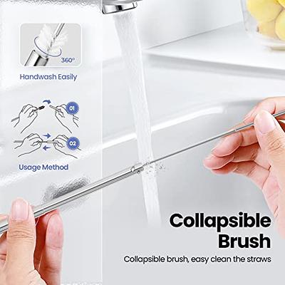 4 PK Stainless Steel Straw With Cleaning Brush 