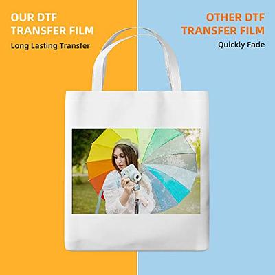 100 Sheets DTF Transfer Film Paper A4 Double Sided Thick Clear Pretreat  Sheets, PET Heat Transfer Paper for Epson Inkjet Printer DTG Printer Direct