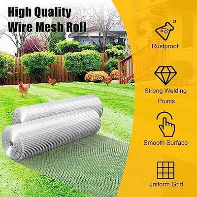 HOPERAN Hardware Cloth 1/2 inch 48 x 100 Ft Mesh 19 Gauge Chicken Wire Mesh-  Hot Dip Galvanized Chicken Wire Fencing - Wire Fence Mesh Roll for Garden Fencing  Chicken Coop & Pet Enclosures 