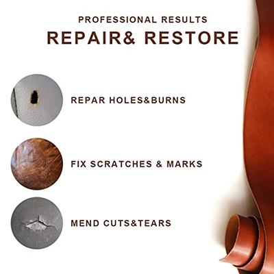 Leather Repair Cream Filler Compound for Leather Restoration Cracks Burns  Holes (Brown)