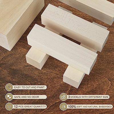 4 PCS Basswood Carving Blocks 4 X 4 X 2 inch Bass Wood for Wood Carving  Whittling Wood Carving Blocks Wood Blocks for Carving Unfinished Wood  Blocks