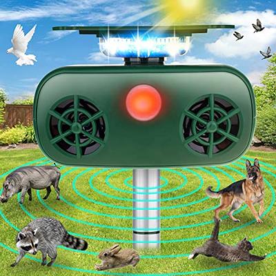  Ultrasonic Animal Repeller,360°Solar Pest Animal Repellent,Cat  Repellent Outdoor,Squirrels Repellent with Motion Sensor & Flashing  Light,Deer Repellent Devices,Repel,Deer,Rabbit,Raccoon,Dog,Bird