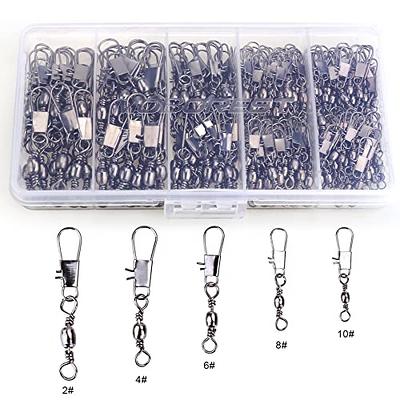 20 Pcs Fishing Accessories Anti Winding Connector Pin Bearing Rolling Swivel  Stainless Steel Snap Quick Change Of Fishing Line Fishing Accessories