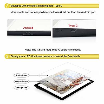A3/A4/A5 USB-powered Ultra-thin LED Drawing Board Template Board Light Box  Tracking Drawing Board Table 3 Dimming Drawing Board