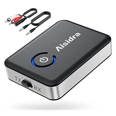  YMOO Bluetooth 5.3 Transmitter Receiver for TV/Airplane to 2  Headphones, Wireless Audio Adapter with Aptx/Aptx-HD Low Latency (<40ms),  Aux Connector for Home Stereo/Bluetooth Earbuds/PC/Gym : Electronics