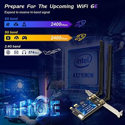 PCI-E WiFi 6E Gaming Adapter Desktop PC Intel AX210 PCIe wifi card