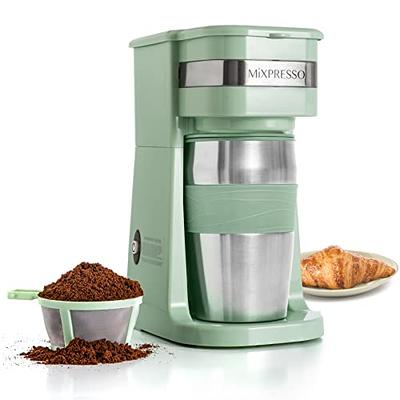 Mixpresso Ultimate 2-In-1 Single Cup Coffee Maker & 14oz Travel Mug,  Portable & Lightweight Personal Drip Coffee Brewer & Tumbler Advanced Auto  Shut Off Function & Reusable Filter (Green) - Yahoo Shopping