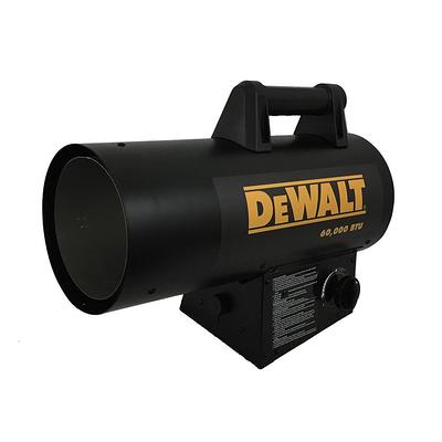 DEWALT 60,000 BTU Black Forced Air Propane Space Heater, Yellow