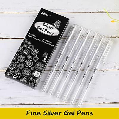 Qionew White Gel Pen Set, 3 Pack, 1Mm Extra Fine Point Pens Gel