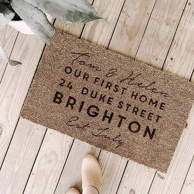 Boho Cow Print Doormat Boho Decor Cow Print Boho Rug Welcome Front Door Mat  Outdoor Porch Decor Welcome Doormat Home Gifts 